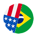 United States and Brazil flags